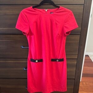 Tommy Hilfiger Red Mini Dress with Black Details